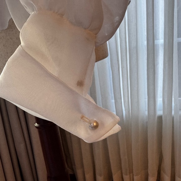 Vintage White Sheer Blouse - Picture 3 of 3